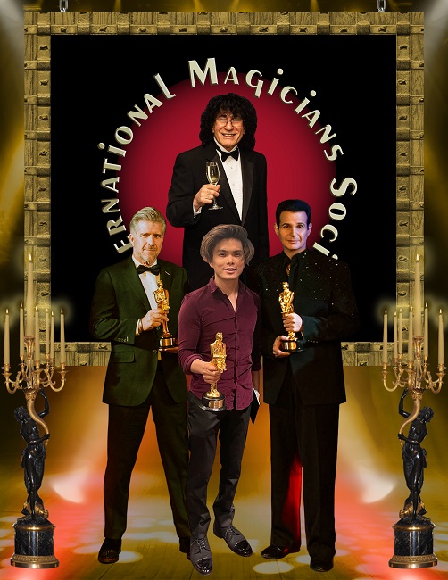 Three Las eEgas notables each won the coveted Merlin AWard at the International Magician Socirty's 54th Banquet. Pictured Center Top is Tony Hassini, the Society's founder, Chairman abd CEO.