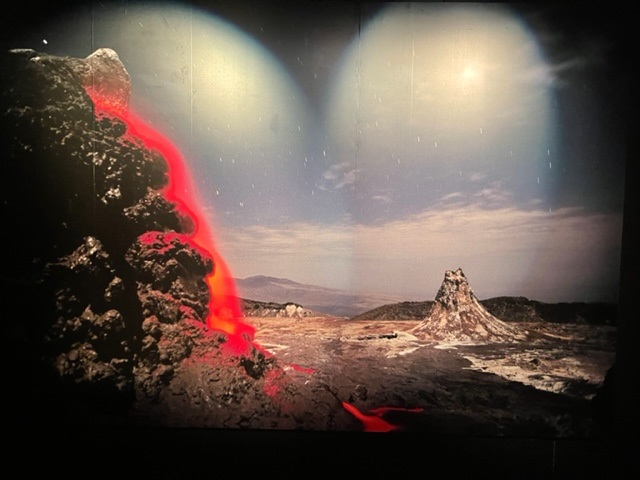 Lava flowing down a volcano from the National Geographic Rarely Seen exhibit at Bally's