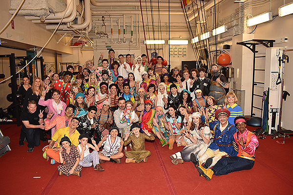 Jimmy Kimmel poses with cast members of The Beatles LOVE by Cirque du Soleil 3.30.2019 2